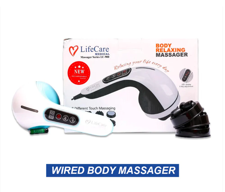Body Relaxing Wired Massager LC-900 With 4 Heads - Image 3
