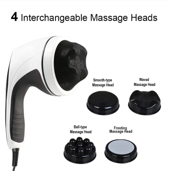 Body Relaxing Wired Massager LC-900 With 4 Heads - Image 4