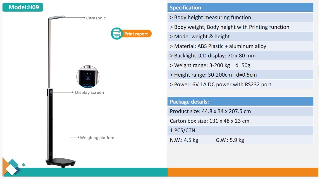 DIGITAL ULTRASONIC HEIGHT / WEIGHT