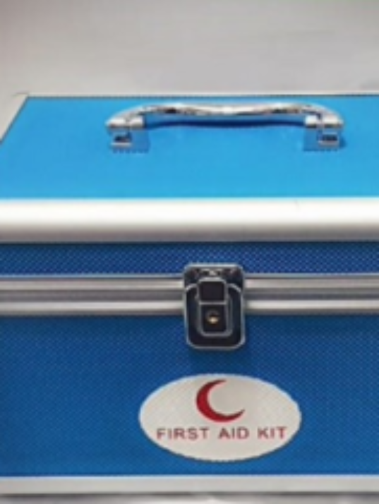 FIRST AID BOX ALUMINIUM BLUE