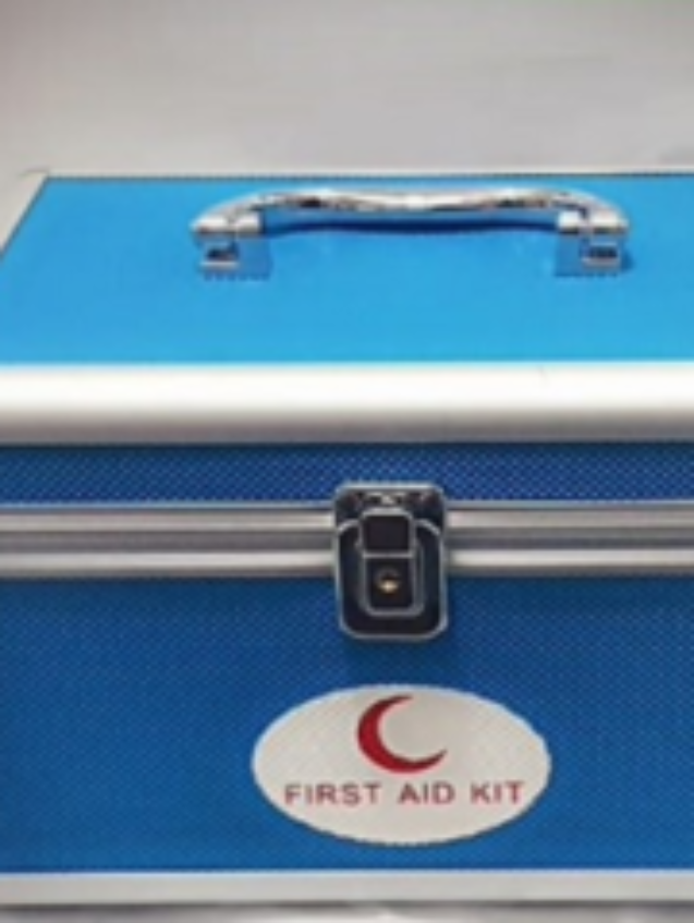 FIRST AID BOX ALUMINIUM BLUE